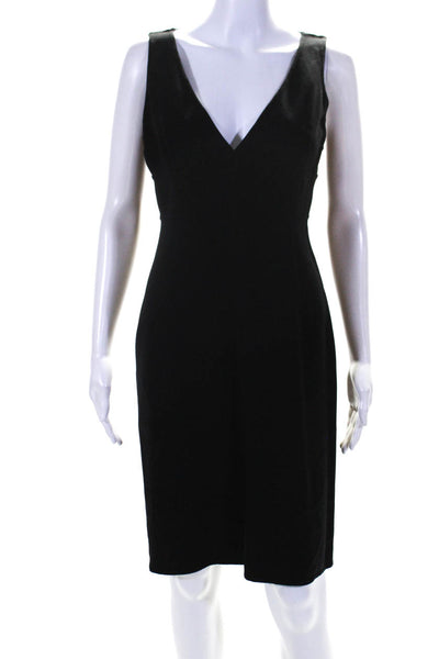 Michael Kors Women's Sleeveless V-Neck Sheath Dress Black Size 4