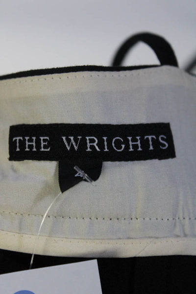 The Wrights Women's Twill Scoop Neck Spaghetti Strap Pencil Dress Black Size 4
