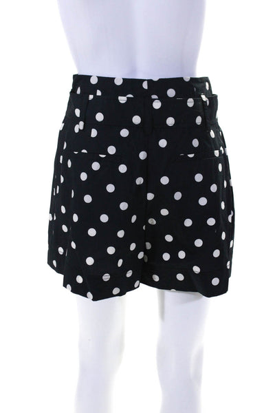Derek Lam 10 Crosby Women's Polka Dot Tie Waist Paperbag Shorts Black Size 4