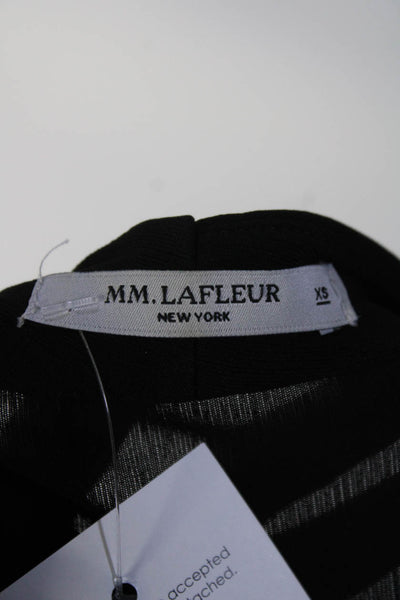 M.M. Lafleur Women's Long Sleeve V-Neck Drape Blouse Black Size XS