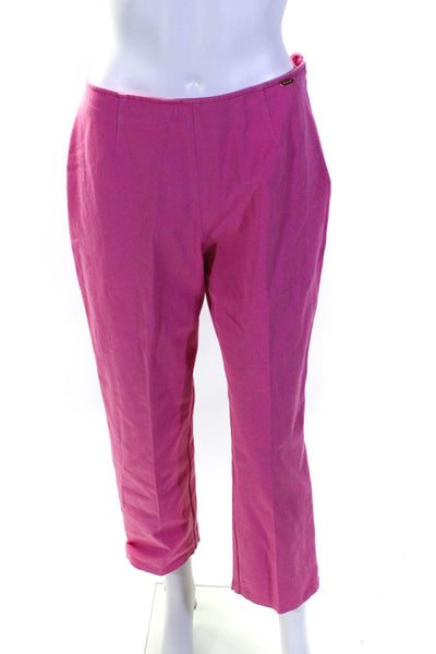 St. John Sport By Marie Gray Womens Cotton Straight Leg Trousers Pink Size 8