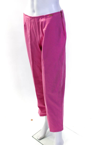 St. John Sport By Marie Gray Womens Cotton Straight Leg Trousers Pink Size 8