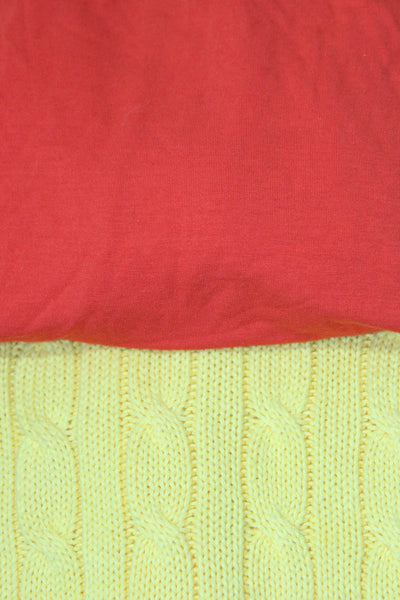 Polo Ralph Lauren Eileen Fisher Womens Sweater Top Yellow Orange Size S L Lot 2