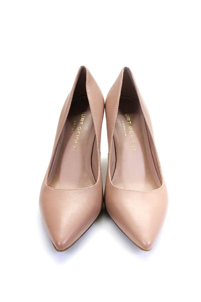 Kurt Geiger London Womens Nude Leather Pointed Toe Pumps Heels Shoes Size 7