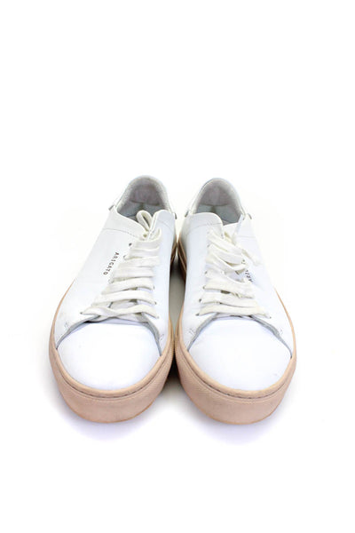 Axel Arigato Womens White Leather Low Top Fashion Sneakers Shoes Size 6.5