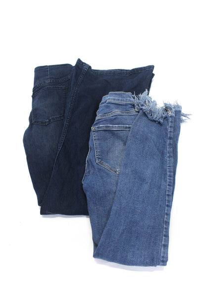 Free People Women's Distress Skinny Medium Wash Denim Pant Size 25 Lot 2