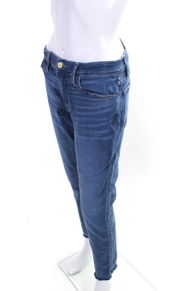 Frame Women's Midrise Five Pockets Medium Wash Skinny Pant Size 30