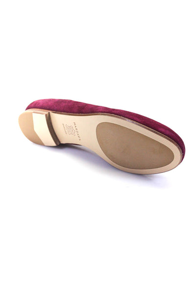 Margaux Womens The Classic Round Toe Ballet Flats Suede Burgundy Size 38.5 8.5