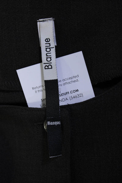Blanque Womens Round Neck Button Down Tied Waist Cardigan Jacket Gray Size 2