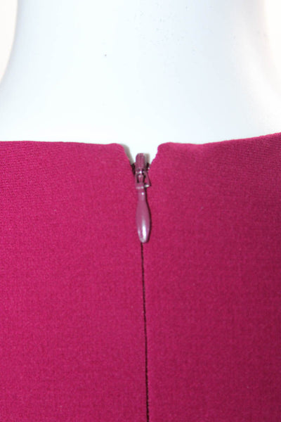 Cinq à Sept Women's Round Neck Sleeveless Cinch Ruffle Midi Dress Purple Size 2