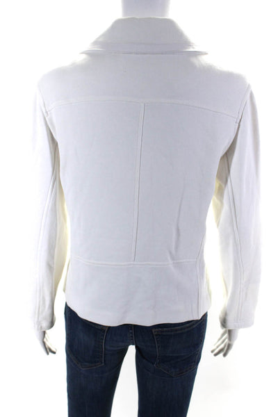 Grey State Women's Long Sleeve Asymmetrical Full Zip Jacket White Size 3