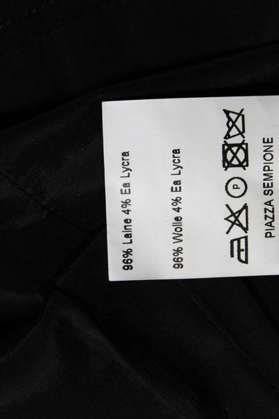 Piazza Sempione Women's Zip Closure A-Line Midi Skirt Black Size 46