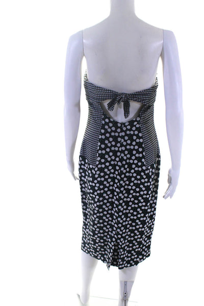 Charlotte Ronson Women's Silk Gingham Cherry Pencil Dress Black Size 8 2, Lot 2