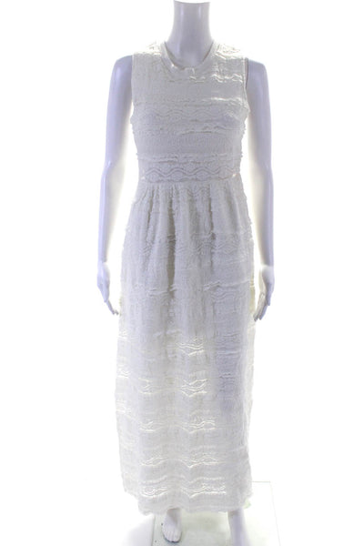 Charlotte Ronson Women's Sleeveless Lace Tiered Maxi Dress White Size S 2, Lot 2