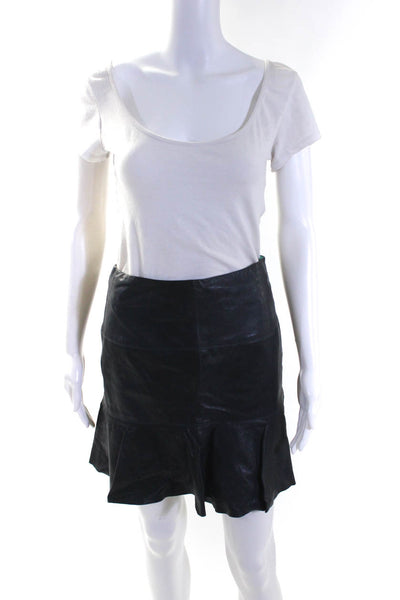 Charlotte Ronson Women's Silk Ruffle Stitched Mini Skirt Black Size 2 4 Lot 2