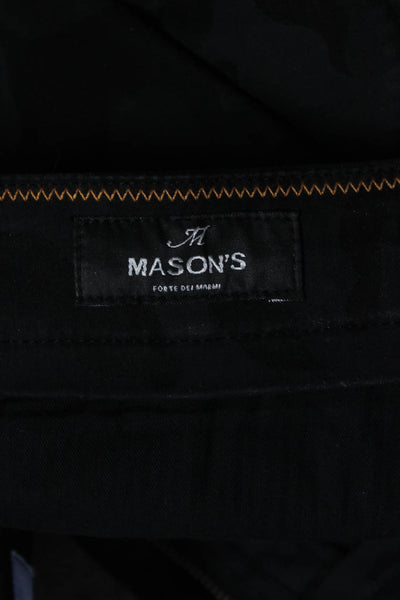 Masons Mens Zipper Fly Straight Leg Camouflage Cargo Pants Gray Cotton IT 48