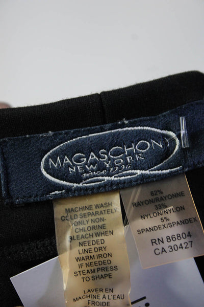 Magaschoni Women's Pull-On Straight Leg Black Pant Size S