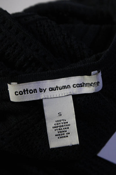 Cotton By Autumn Cashmere Women's Round Neck Sleeveless Blouse Blue Size S