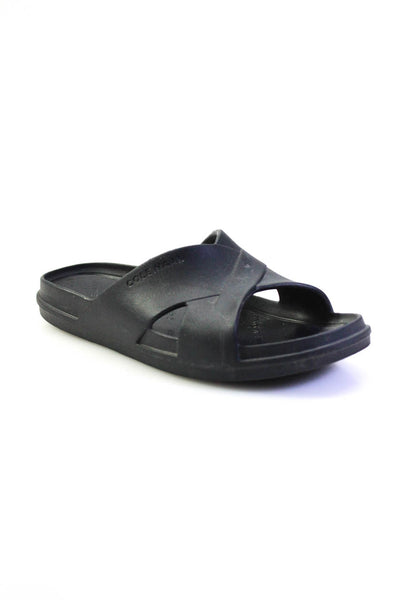 Cole Haan Women's Open Toe Rubber Slides Sandals Black Size 7