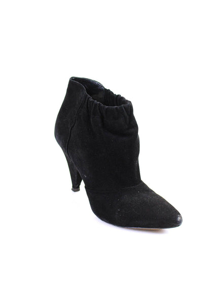 Loeffler Randall Womens Suede Pointed Toe Ankle Booties Black Size 38 8