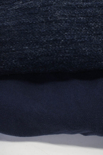 JACHS Criquet Mens Cotton Half Zipped Long Sleeve Sweaters Navy Size L Lot 2