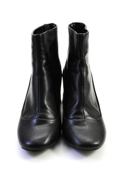 Zara Womens Frayed Zipped Tied Block Heels Ankle Boots Black Size EUR36 37 Lot 3