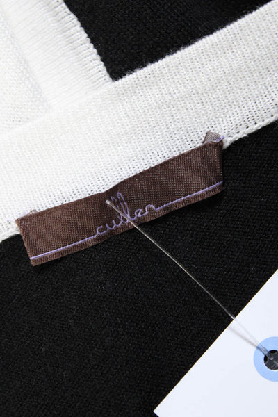Cullen Womens Cotton Knit Scoop Neck Long Sleeve Sweater Top Black Size M
