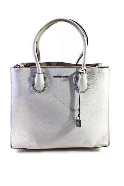 Michael Kors Womens White Leather Padlock Detail Shoulder Bag Handbag