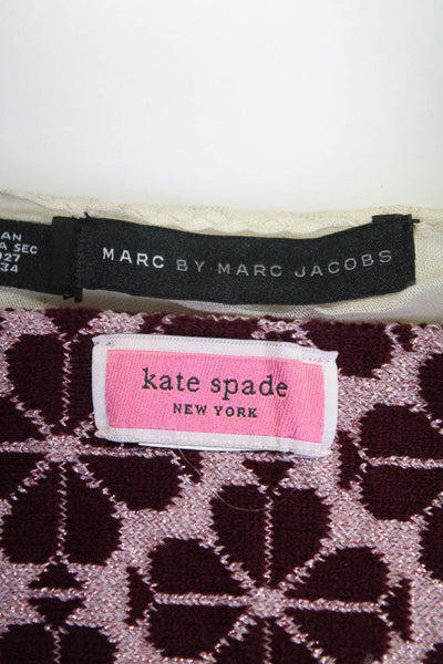 Kate Spade New York Marc By Marc Jacobs Multicolor Fall Fashion Scarves Lot 2