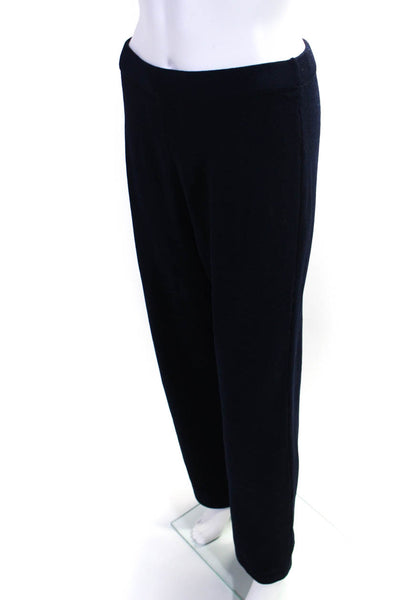 St. John Collection By Marie Gray Womens Knit Flared Hem Trousers Blue Size 6