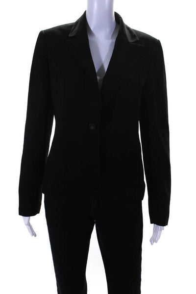 Calvin Klein Women's Long Sleeves Line One Button Blazer Black Size 6