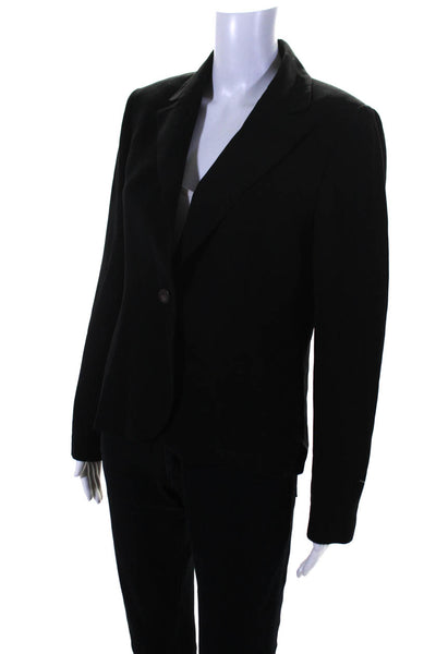 Calvin Klein Women's Long Sleeves Line One Button Blazer Black Size 6