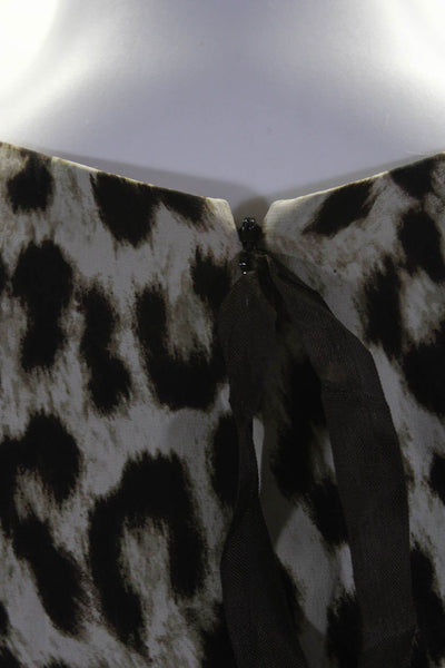 Rag & Bone Womens Silk Leopard Print Long Sleeve Knee Length Dress Brown Size 4