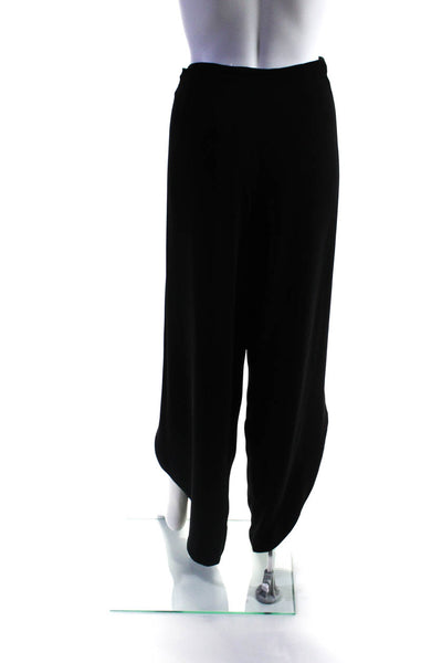Anne Fontaine Womens Snap Buttoned Draped Straight Dress Pants Black Size EUR46
