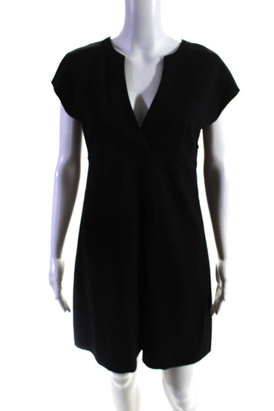 Calvin Klein Womens Textured Layer Pullover Long Sleeve Midi Dress Black Size L