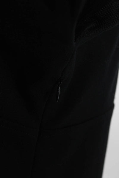 Cynthia Cynthia Steffe Womens V-Neck Cap Sleeve Zipped Midi Dress Black Size M