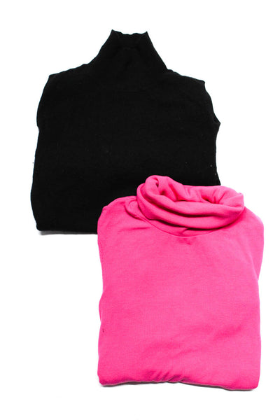 C by Bloomingdales Sanctuary Womens Mock Neck Sweaters Pink Black XS Lot 2