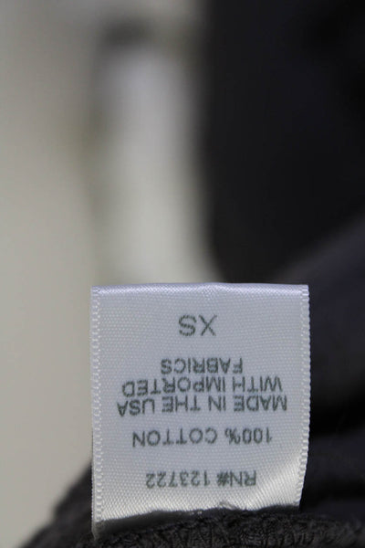 Xirena Women's Cotton Long Sleeve Button Down Blouse Dark Gray Size XS