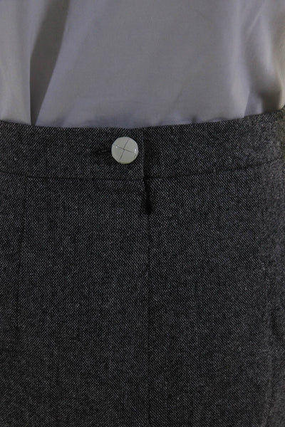 Olympia Le-Tan Womens Gray Multicolor Beaded Zip Back Mini Pencil Skirt Size 38