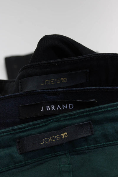 J Brand Joes Jeans Womens Mid Rise Skinny Jeans Green Gold Black 26 27 Lot 3