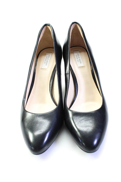Cole Haan Grand.OS Womens Leather Slide On Pumps Black Size 7 B