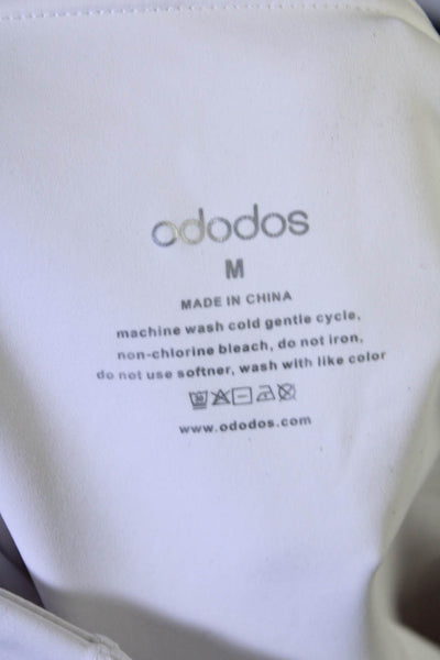 Ododos Women's Midrise Pockets Ankle Legging White Size M