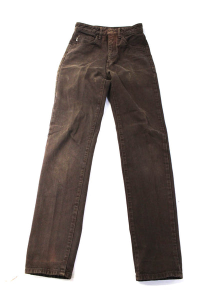 Edwin Mens Cotton Denim Mid-Rise Straight Leg London Slim Jeans Brown Size 28