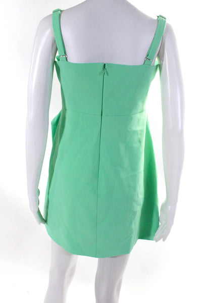 Likely Womens D-Ring Wrapped Belted Back Zipped Sheath Dress Green Size 12