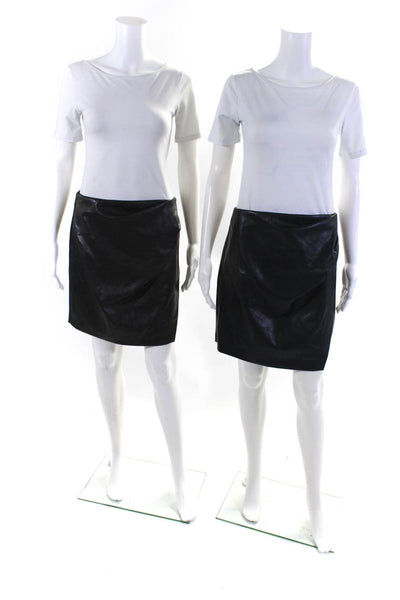 Wilfred Womens Zipped A-Line Pleated Draped Short Skirts Black Size 10 Lot 2