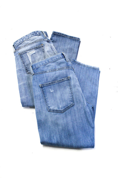 Current/Elliott Women's Mid Rise Relaxed Fit Distressed Jeans Blue Size 28 Lot 2