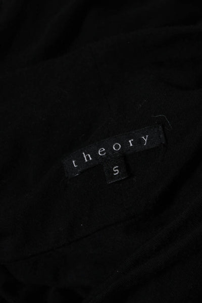 Theory Womens Turtleneck Long Sleeves Shirt Dress Black Size Small