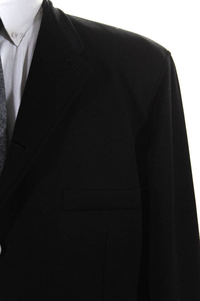 Versace Classic V2 Mens Wool Mock Neck Long Sleeve Kung Fu Blazer Black Size 52