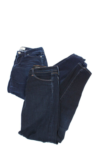 Paige Women's Five Pockets Dark Wash Skinny Denim Pant Size 25 Lot 2