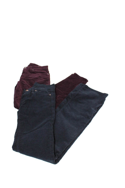 Anlo Womens Midrise Five Pockets Corduroy Bootcut Pant Blue Purple Size 24 Lot 2